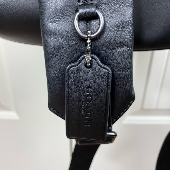 Coach Color Block Track Backpack Signature Leather Bright Blue Men’s - Picture 4 of 11